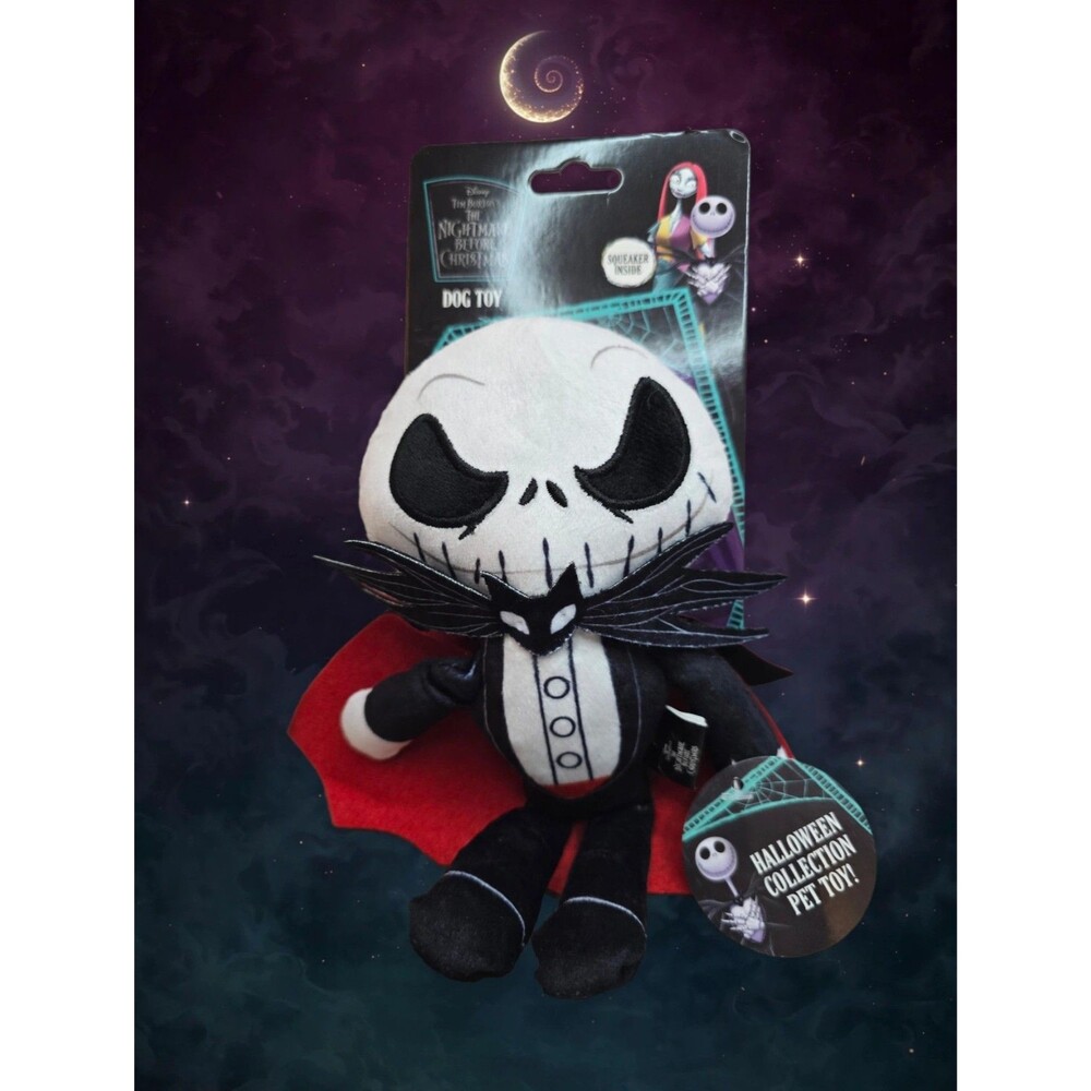 Disney Nightmare Before Christmas Vampire Jack Dog Toy Squeaker NWT
